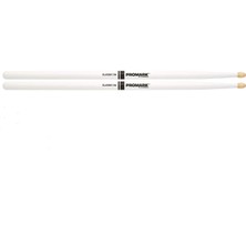 Promark TX5AW-WHITE 5A American Hickory Baget - Beyaz (Profesyonel) | Kar Beyazı Kaplama, Dengeli Ağırlık Dağılımı, Hickory Malzeme ve Tüm Müzik Türlerine Uygun 5A Yapısı