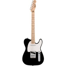 Squier 0373452506 Sonic Telecaster Elektro Gitar (Siyah) | Akçaağaç Klavye Beyaz Pickguard ve Modern Telecaster