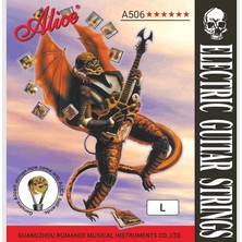 Alice A506-L Elektro Gitar Teli (10-46 Light) | Nikel Kaplama Çelik Paslanmaya Karşı Dayanıklı Rock ve Blues Için Ideal Tonlar