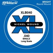 D'addario XLB040 Xl Nickel Wound Bas Gitar Tek Teli - 0.040 Inç (Aksesuar) | Hassas Ölçümlü Nikel Sargı, Yüksek Manyetik Çekim, Uzun Süreli Akort Kararlılığı ve Profesyonel Ton