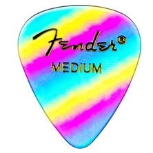 Fender 1980351102 351 Shape Rainbow Medium Gitar Penası (12'li) | Canlı Renkler ve Orta Kalınlık Ideal Esneklik ve Ton Dengesi