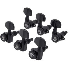 Planet Waves PWAT332L Auto-Trim Kilitli Akustik Gitar Burgu Seti - 3+3 Siyah (Profesyonel) | Tel Fazlalığını Kendinden Kesen Mekanizma, Modern Tasarım ve Üstün Performans