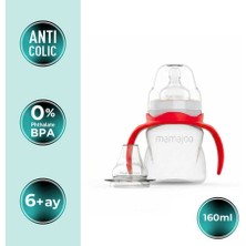 Mamajoo Kulplu Antikolik Alıştırma Biberonu 160 ml 6 Ay+ | Orta Akışlı, 2-in-1