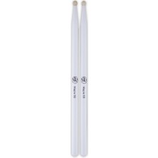 Cox DSW-B005B-WH Beyaz Davul Bageti (Başlangıç/orta - Sahne Aksesuarı) | Beyaz Finish, Gösterişli Görünüm, 5A Klasik Form, Ahşap Uç (Wood Tip) | Ölçüler: 406 mm Uzunluk x 14.3 mm Çap