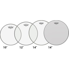 Remo PP-0240-BE Propack Emperor Clear (10-12-14 + 14) | Şeffaf Çift Kat Tom ve Trampet Seti