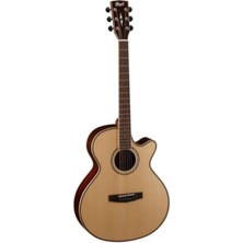 Cort As-S5 Nat All Solid Tamamı Masif Elektro Akustik Gitar (Profesyonel) | Masif Sitka Ladin Kapak, Masif Gül Ağacı Arka/yanlar ve Fishman Elektronik Sistemi