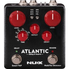 Nux Ndr-5 Atlantic Reverb Pedalı | Çift Efektli Pedal Klasik Gecikme ve Yankı
