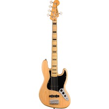 Squier 0374550521 Classic Vibe '70S Jazz Bass V 5 Telli Gitar (Naturel) | Doğal Ahşap Görünüm 5 Telli Yapı ve Blok Işaretçiler