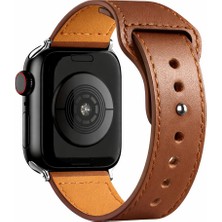 Alstrap Apple Watch 11-10(46MM) 9 8 7(45MM) 5 6 SE(44MM) Uyumlu Spor Deri Görünümlü Kordon