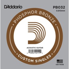 Daddario PB032 Akustik Gitar Tek Tel | Phosphor Bronze