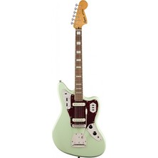 Squier 0374090557 Classic Vibe '70S Jaguar Elektro Gitar (Surf Green) | Yeşil Renk ve 70'ler Dönemi Büyük Kafa (Headstock)