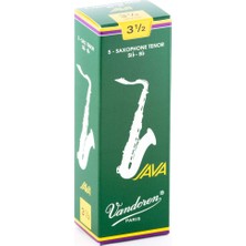 Vandoren SR2735 Java Green Tenor Saksafon Kamışı No: 3.5 (Profesyonel/caz) - 5'li Paket | Klasik Tenor Sesi, Güçlü Projeksiyon ve Mavi Kutu Karakteri