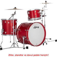 Ludwig LN34023TXPR Neusonic Downbeat Shell Set (Diablo Red) | Modern Rock Tonu Hafif Tasarım