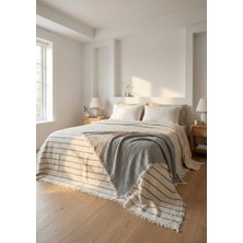 Orbit %100 Pamuk Saf Müslin Örtü (230X250) | Yumuşak Dokulu 4 Mevsim Pike & Koltuk Şalı