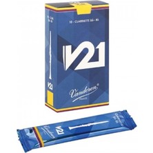 Vandoren CR8035+ V21 Bb Klarnet Kamışı No: 3.5+ (Profesyonel) - 10'lu Kutu | Esnek Üfleme Tepkisi, Tutarlı Malzeme Kalitesi ve Zengin Harmonikler