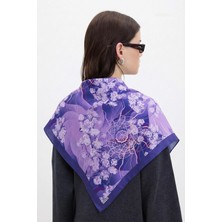 Hawwa Mor Tül Desenli Bandana Fular