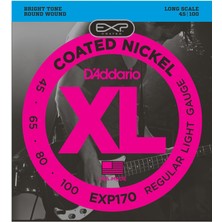 D'addario EXP170 Exp Serisi Bas Gitar Tel Seti (Regular Light - 45-100 - Coated Nickel)