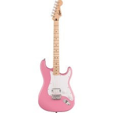Squier 0373302555 Sonic Stratocaster Ht H Elektro Gitar (Flash Pink - Akçaağaç Klavye) | Başlangıç Serisi Sabit Köprü Tek Humbucker ve Dikkat Çekici Pembe Renk