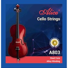 Alice A803-1 Tek Çello La (A) Teli | Profesyonel Çello Icrası Için Ideal Hassasiyet Berrak ve Projeksiyonlu Ton