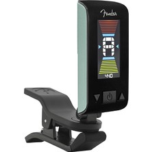 Fender 0239979006 Original Tuner Akort Cihazı (Daphne Blue) | Renkli LCD Ekran Hassas Ayar ve Kompakt Tasarım