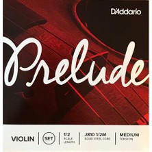 D'addario J81012 Prelude 1/2 Boy Keman Tel Seti (Başlangıç/eğitici Seviye) | Çocuk Boy (1/2) Keman Uyumu, Masif Çelik Çekirdek, Sıcak Tonlar ve Kolay Çalım Hissiyatı