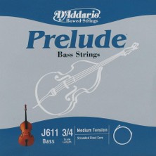 D'addario J611 Prelude Tek Kontrabas Sol (G) Teli (3/4) | Masif Çelik Çekirdek ile Yüksek Dayanıklılık Ekonomik Performans ve Parlak Ses Karakteri