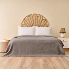 Evidea Soft Rete Çift Kişilik Pike - Gri - 200X220 cm