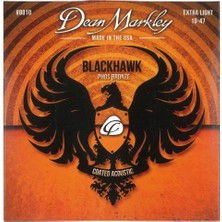 Dean Markley 8010 Blackhawk Kaplamalı Akustik Gitar Teli (Extra Light) | Kararmaya Karşı Korumalı Uzun Ömürlü