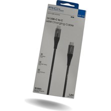 Acl ACK-101 60W Type-C To Type C Şarj Kablosu - Metal ve Işıklı - Original