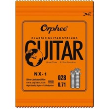 Orphee Nx-1 Klasik Gitar Mi (E) Teli - 1. Tel (Aksesuar - Yedek Tek Tel) | Yüksek Kaliteli Şeffaf Naylon, Standart Tansiyon, Pürüzsüz Yüzey ve Net Tizler | Uyum: Tüm Klasik Gitarlar