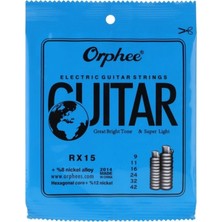 Orphee RX15 Elektro Gitar Teli | Nikel Alaşım Standart Set