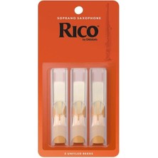 Rico RIA0315 Orange Box Soprano Saksafon Kamışı No: 1.5 (Başlangıç/eğitim) - 3'lü Paket | Standart Kesim, Kolay Çalım ve Başlangıç Seviyesi Için Ideal