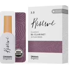Rico ODCT1030 Organic Reserve Classic Bb Klarnet Kamışı No: 3.0 (Profesyonel) - 10'lu Paket | Organik Üretim, Klasik Kesim ve Zengin Harmonikler