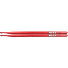 Vic Firth N5AR Nova 5A Red Baget | Ekonomik Seri - Kırmızı Kaplama - Ahşap Uç