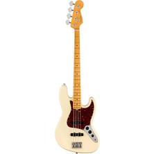 Fender 0193972705 American Professional Iı Jazz Bass Gitar (Olympic White) | Klasik Olympic White Renk Akçaağaç Klavye ve Geliştirilmiş Sustain