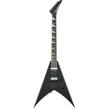 Jackson 2910134503 Js King V JS32T Elektro Gitar (Gloss Black) | Parlak Siyah Cila Sabit Köprü ve Beyaz Köpekbalığı Dişi Işaretçiler