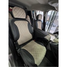 Akıncı Peugeot Partner Tepe Citroen Berlingo 2011-2017 Arka Sırt Arka Oturma 3 Parça - Oto Koltuk Kılıfı