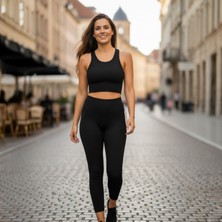 Anti Selülit Düz Tayt, Emana® Mineral Teknolojili, Seamless Yüksek Bel, Pürüzsüz Görünüm