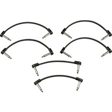 Fender 0990825102 Blockchain Extra Small Siyah Gitar Patch Kablosu | Pedalboard Düzeni Için Esnek ve Dayanıklı Kısa Ara Bağlantı Kablosu