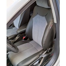 Akıncı Seat Leon 2006 2012 Arası Uyumlu Gri Taytüyü Siyah Deri Karışımı