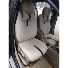 Akıncı Renault Fluence 2010 2016 Uyumlu Arka Sırt Arka Oturma 2+1 Arka Sırt Kolcaklı Model Komple Krem Deri