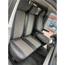 Akıncı Transporter 5 1 T6 T7 Uyumlu Gri Keten Siyah Deri Karışımı Gri Ip