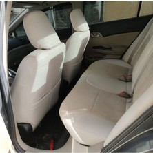 Akıncı Honda Fd7 Uyumlu Arka Sırt Kolcaklı Model Krem Taytüyü Krem Deri Karışımı