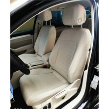 Akıncı Volkswagen Passat B8 2015 2021 Arası Arka Sırt 2+1 Uyumlu  Arka Sırt Kolcaklı Model Komple Krem Deri