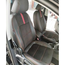 Akıncı Volkswagen Tiguan 2008 2015 Arası Siyah Taytüyü Siyah Deri Karışımı Kırmızı Ip Kırmızı Şerit