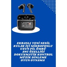 Eco Lounge Ekranlı Yeni Nesil Pro Kulaklık ve Akıllı Saat Kampanyası Kulak Içi Mikrofonlu