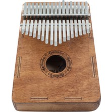 Anka KAL17 17 Tuşlu Kalimba (Başparmak Piyanosu) | Maun Ağacı Gövde Oyma Notalar Dinlendirici Mistik Ses