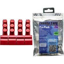 Dj Techtools 04 0035 Chroma Caps Pro Pack (Kırmızı) | Ekipmanınızı Kişiselleştirin Kaymaz Yüzey