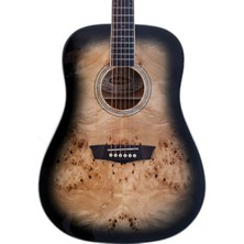 Washburn Dfbdb Deep Forest Burl Black Fade Akustik | Siyah Geçişli Mistik Görünüm Güçlü Rezonans