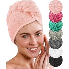 Layvera Saç Havlusu | Saç Havlusu-Makyaj Havlusu-Akrilik DÜĞMELI-%100 Pamuklu-Makyaj Bonesi-Pembe